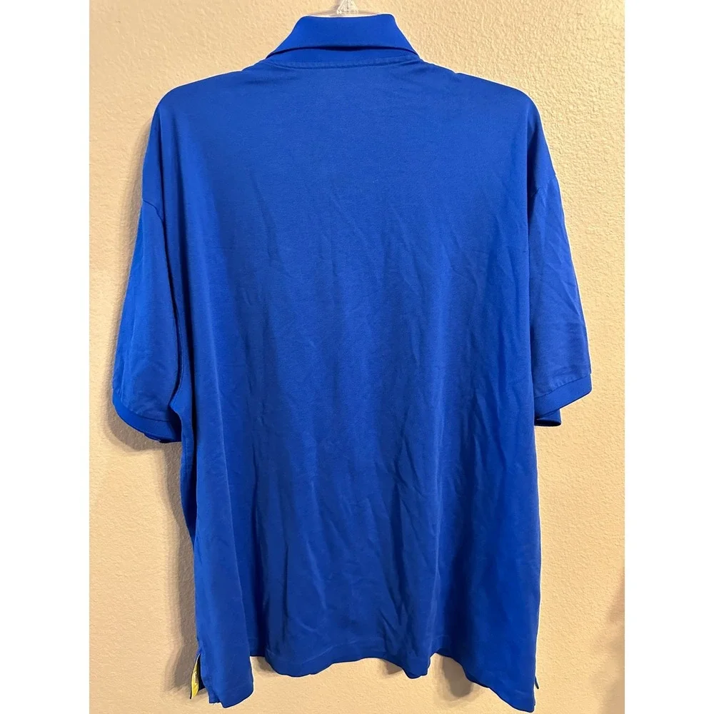 RLX Ralph Lauren Golf Polo Shirt Mens Performance Blue Short Sleeve